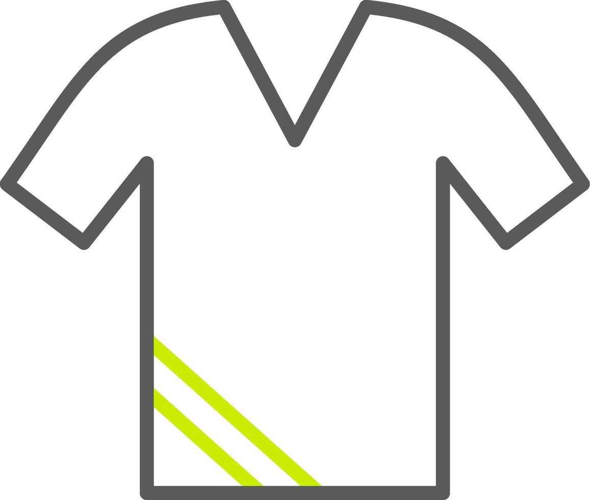 línea de camisa icono de dos colores vector