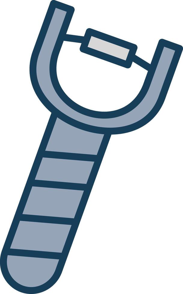 Slingshot Line Filled Grey Icon vector