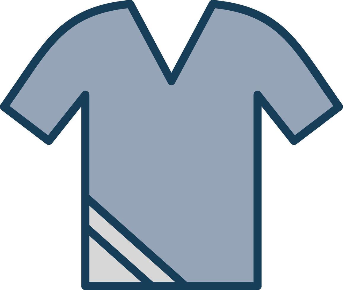 Shirt Line Filled Grey Icon vector