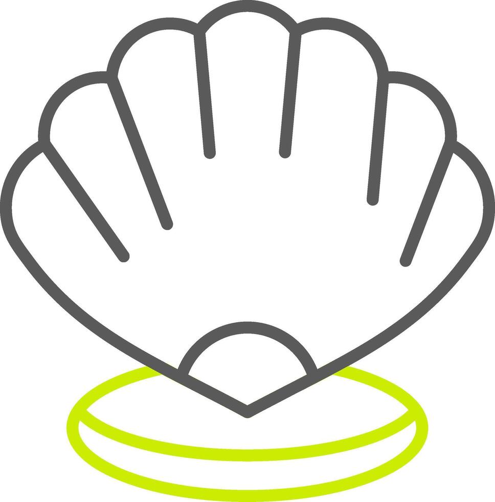 Shell Line Two Color Icon vector