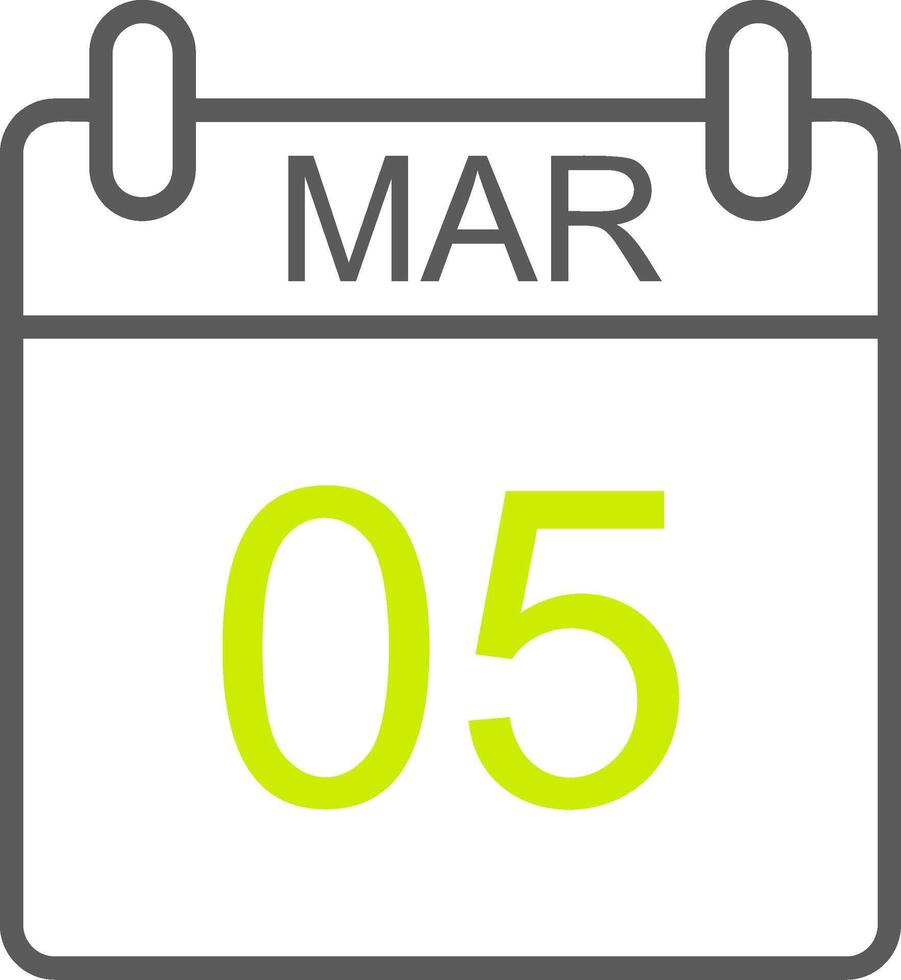 March Line Two Color Icon vector