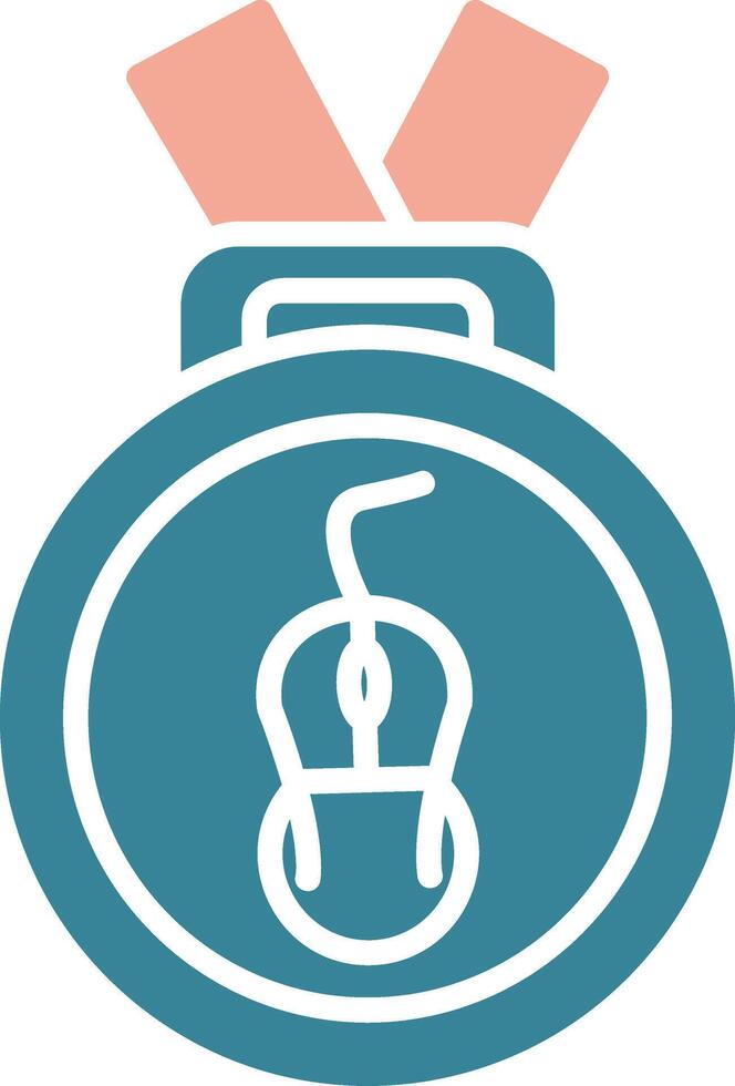 Medal Glyph Two Color Icon vector