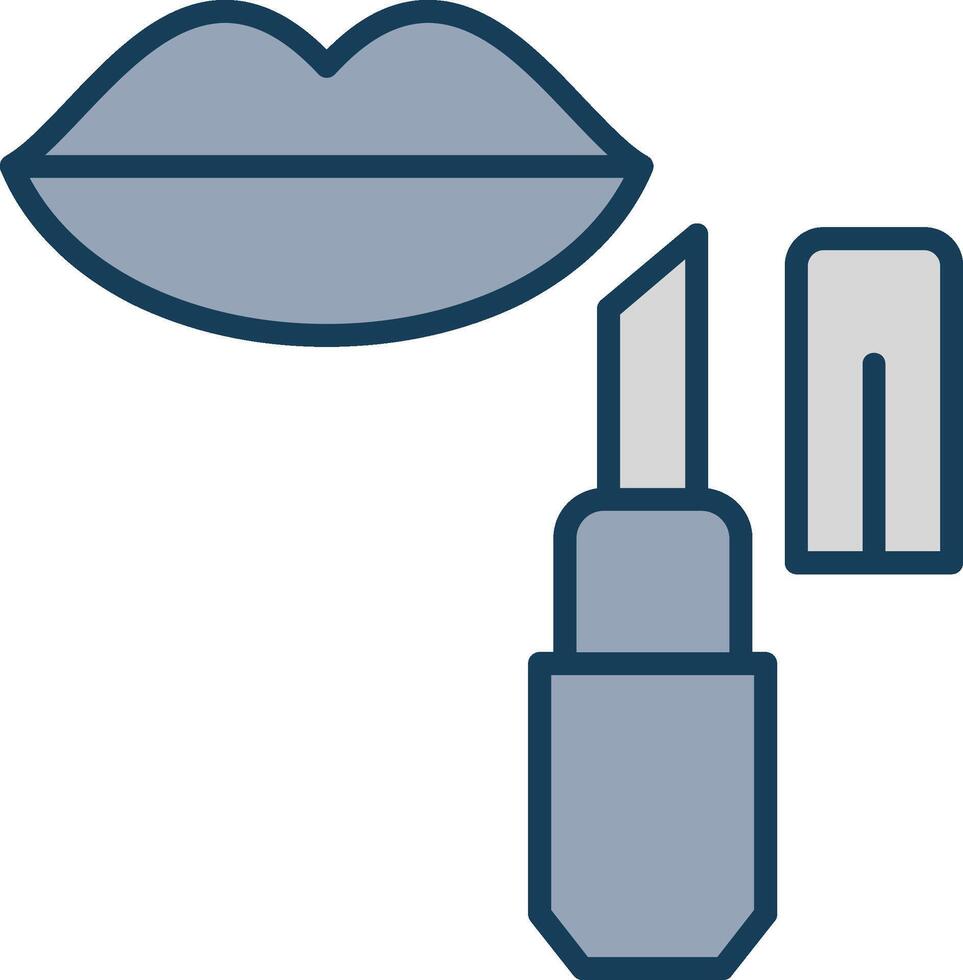 Lip Balm Line Filled Grey Icon vector