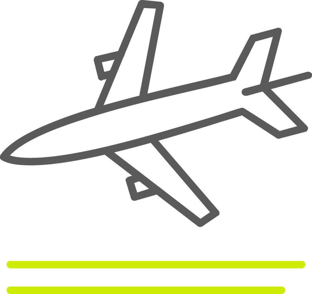 Landing Line Two Color Icon vector