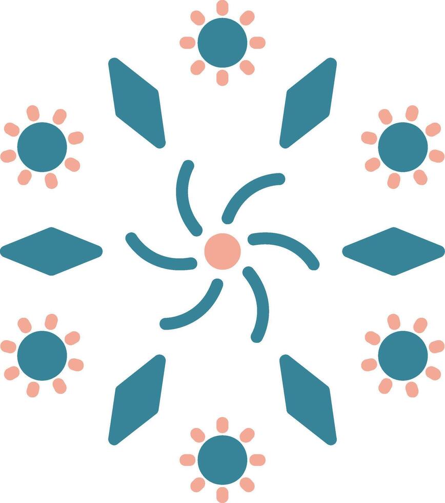 Firework Glyph Two Color Icon vector