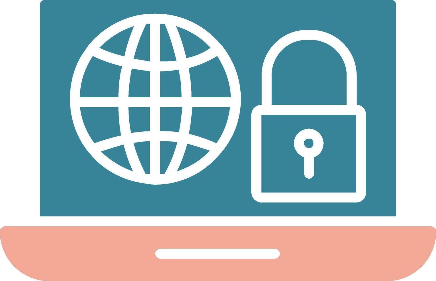 Internet Security Glyph Two Color Icon vector