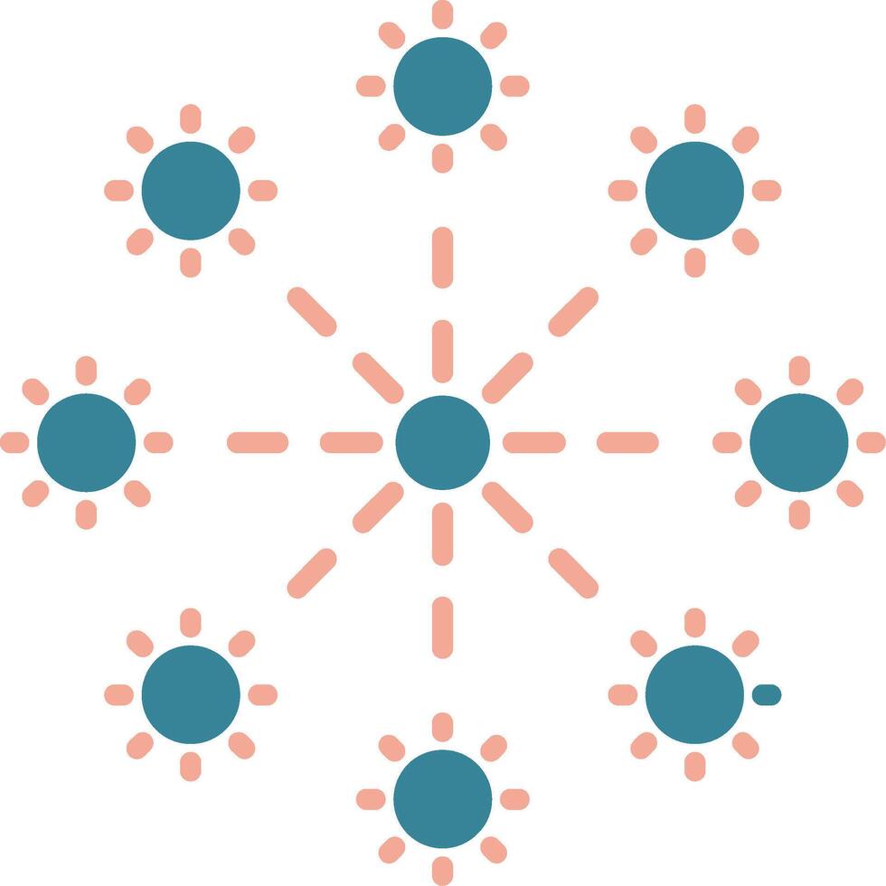 Firework Glyph Two Color Icon vector