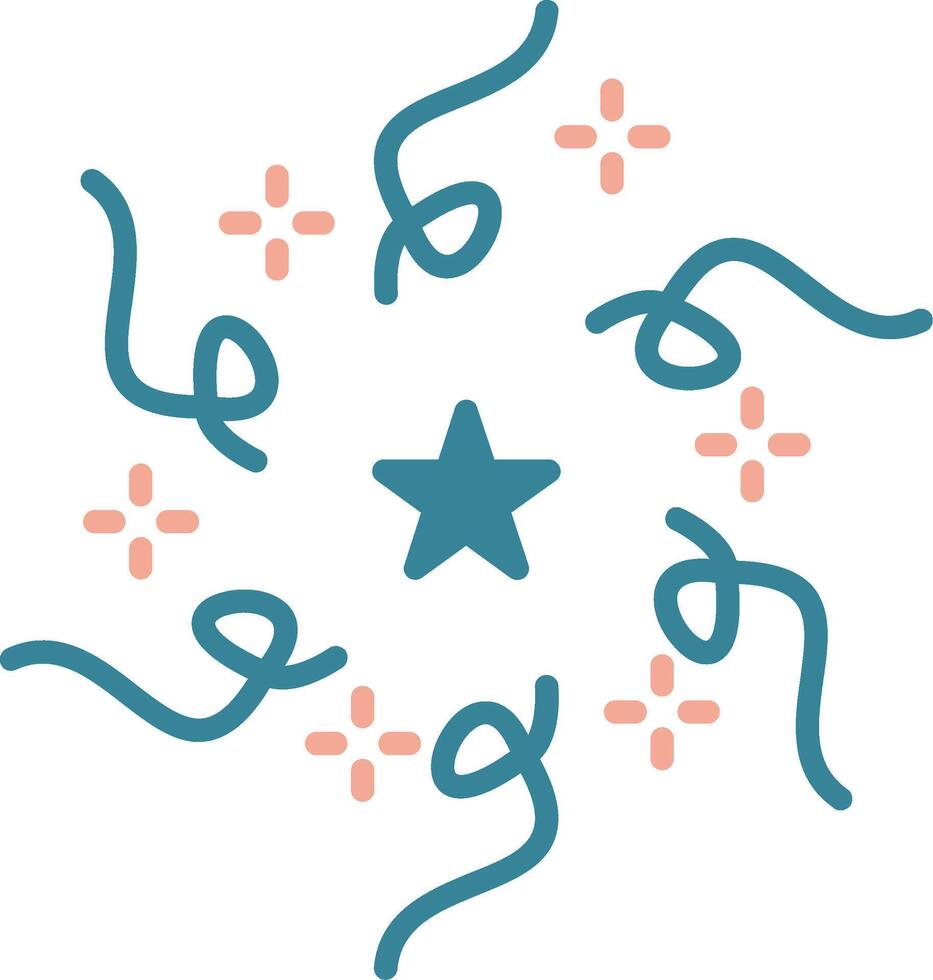 Firework Glyph Two Color Icon vector