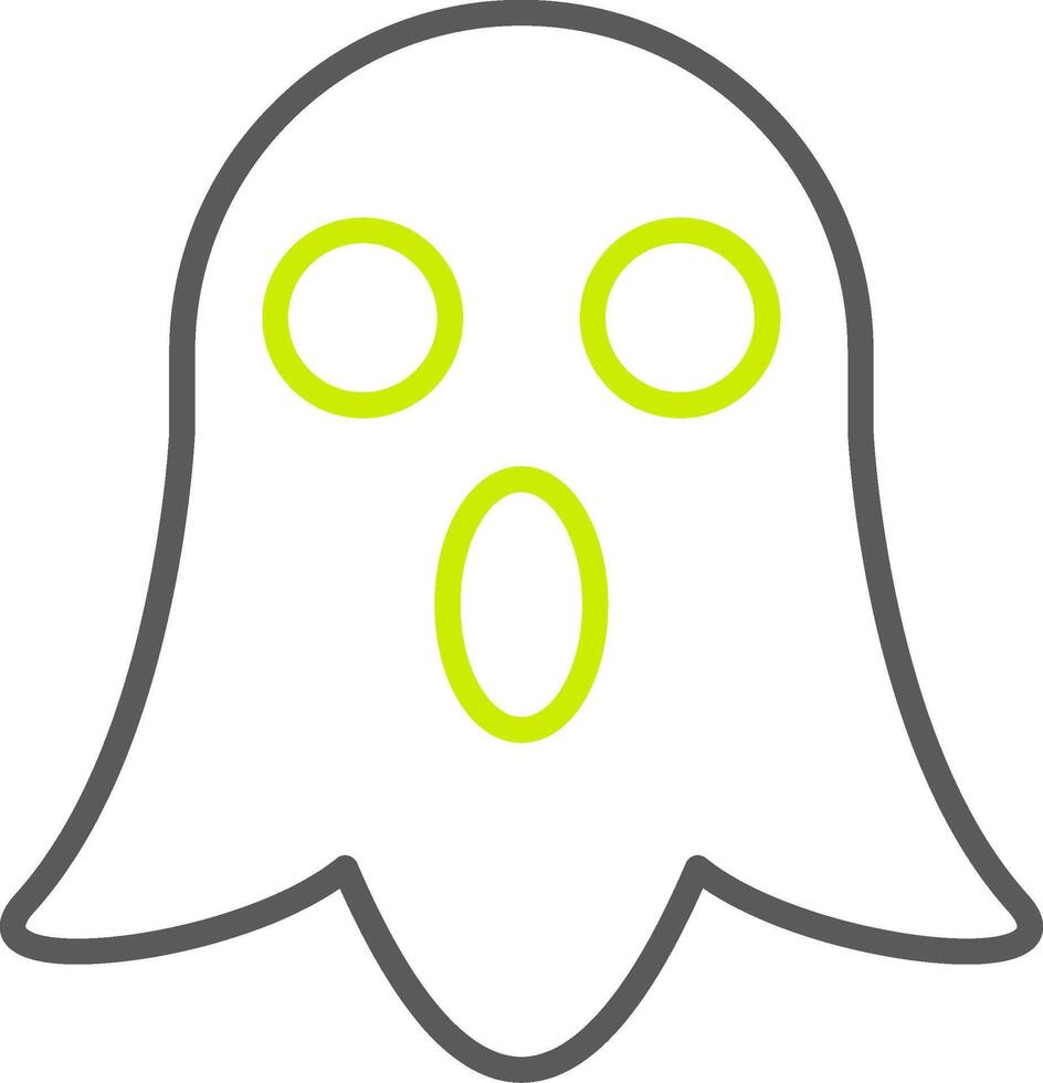 fantasma línea dos color icono vector