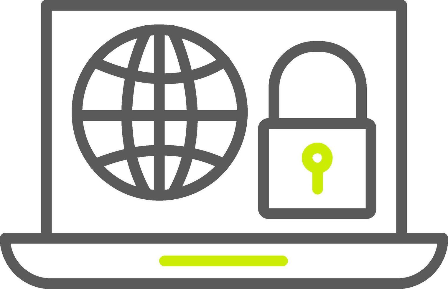 Internet Security Line Two Color Icon vector