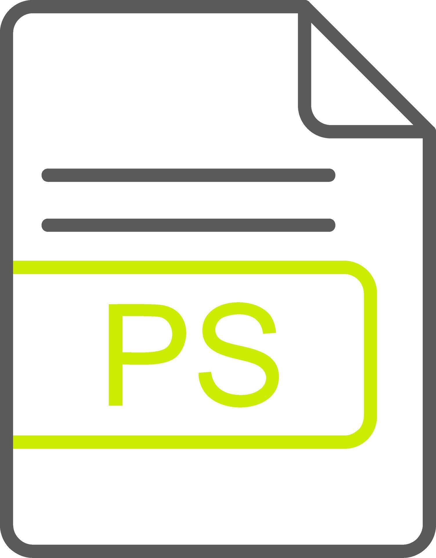 PS File Format Line Two Color Icon 43454308 Vector Art at Vecteezy
