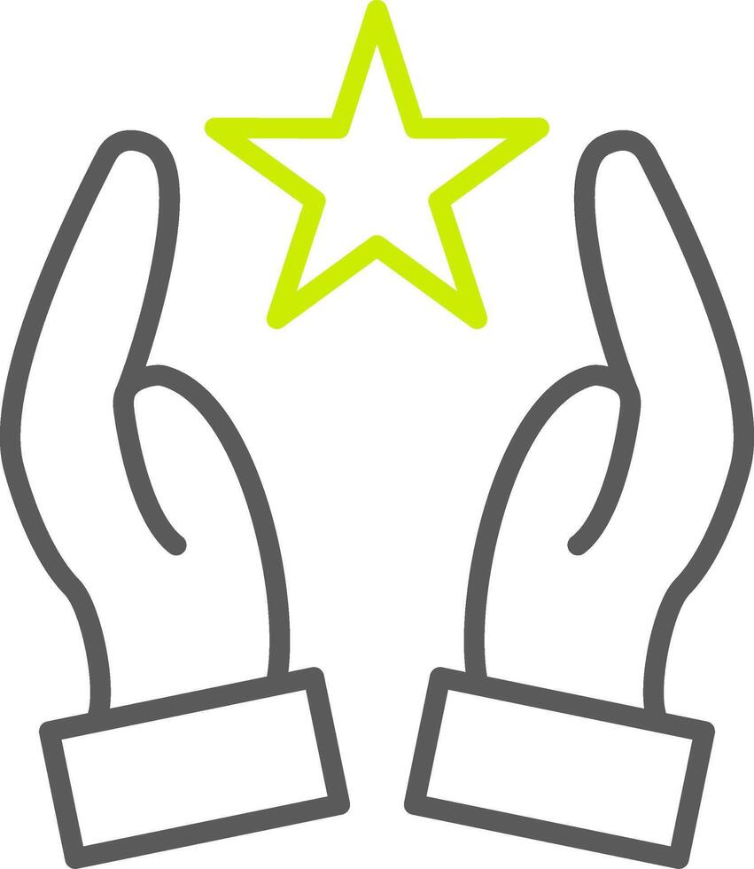 Hands Line Two Color Icon vector