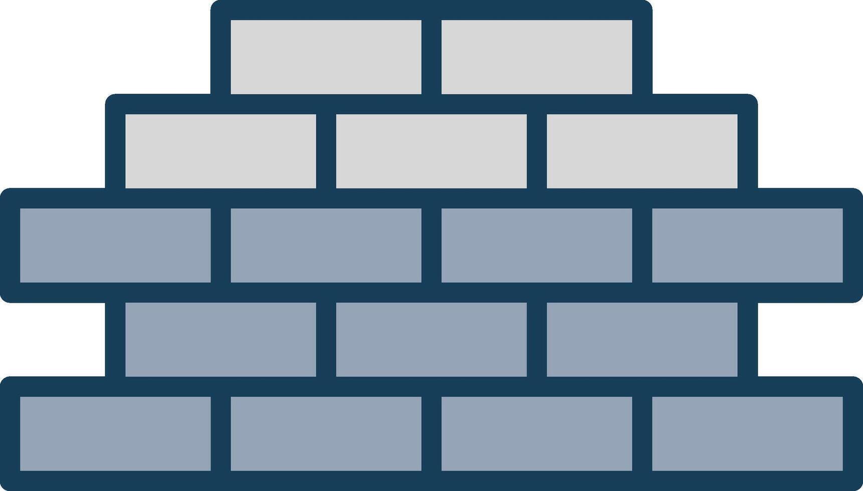 Wall Line Filled Grey Icon vector