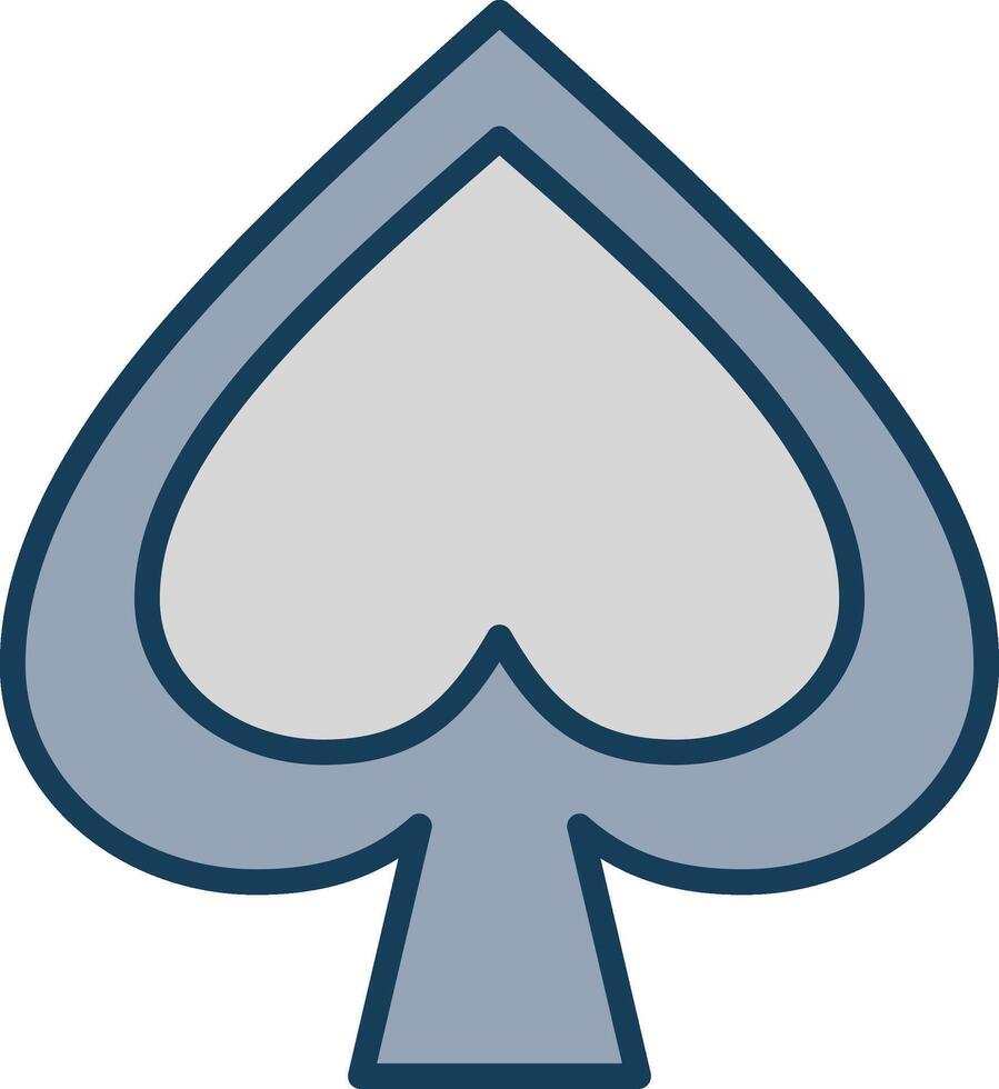 Spade Line Filled Grey Icon vector