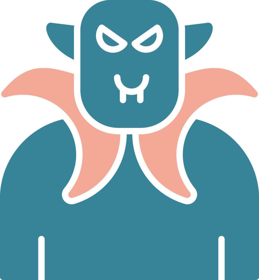 Dracula Glyph Two Color Icon vector