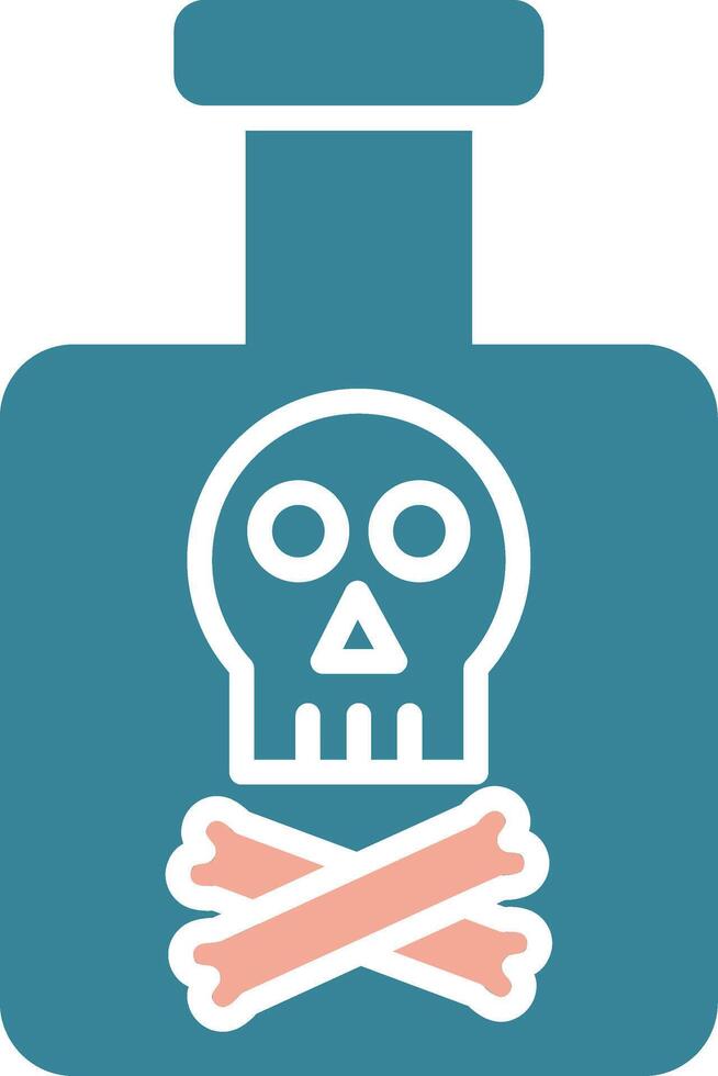 Poison Glyph Two Color Icon vector