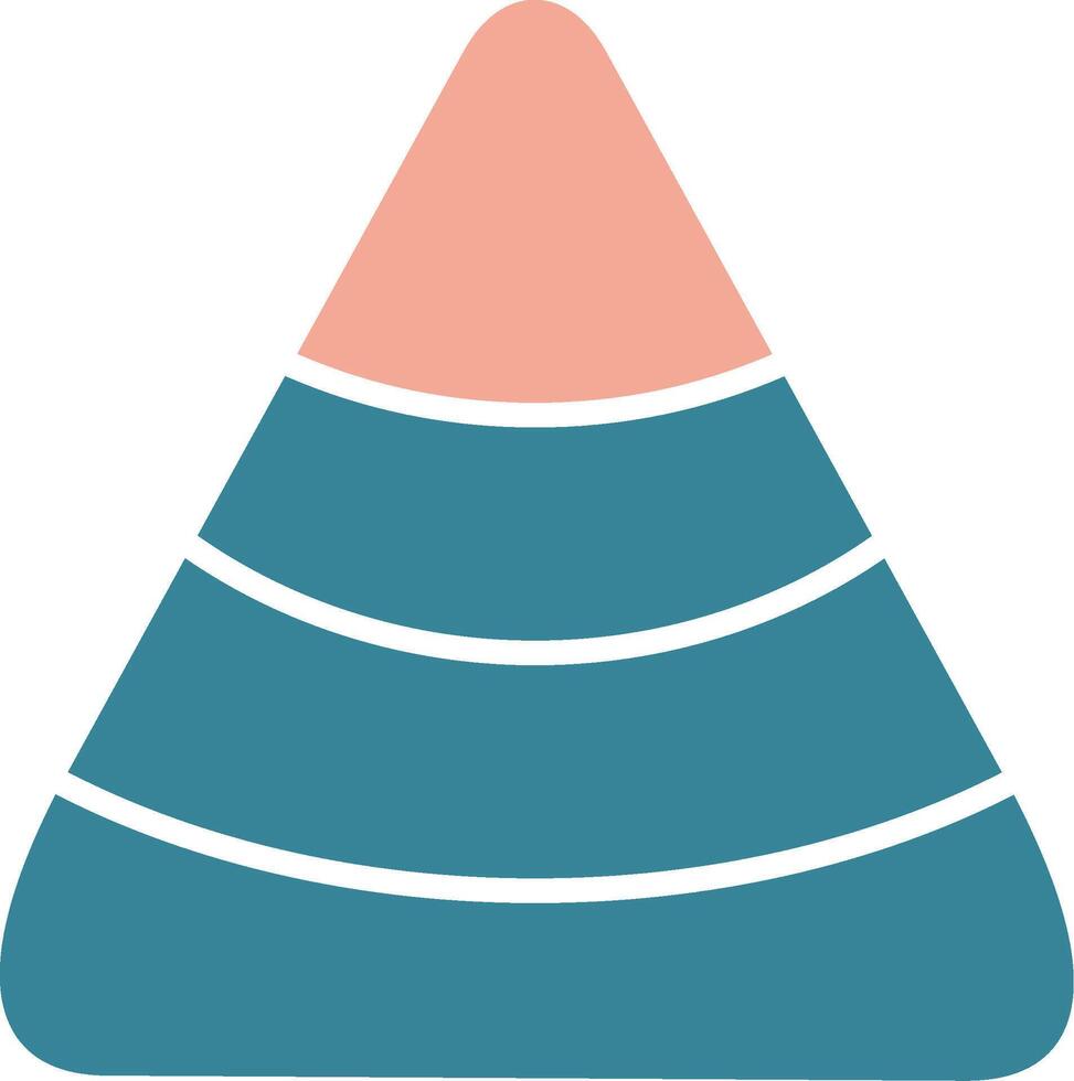 Candy Corn Glyph Two Color Icon vector