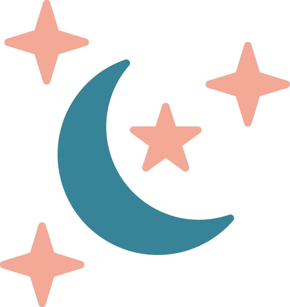 Night Glyph Two Color Icon vector
