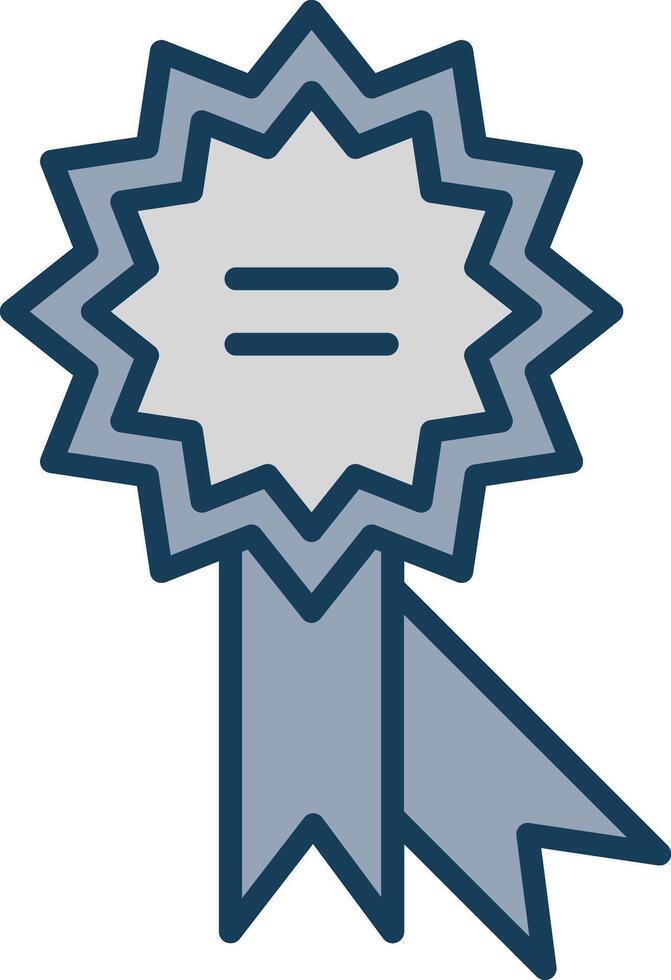 Medal Line Filled Grey Icon vector