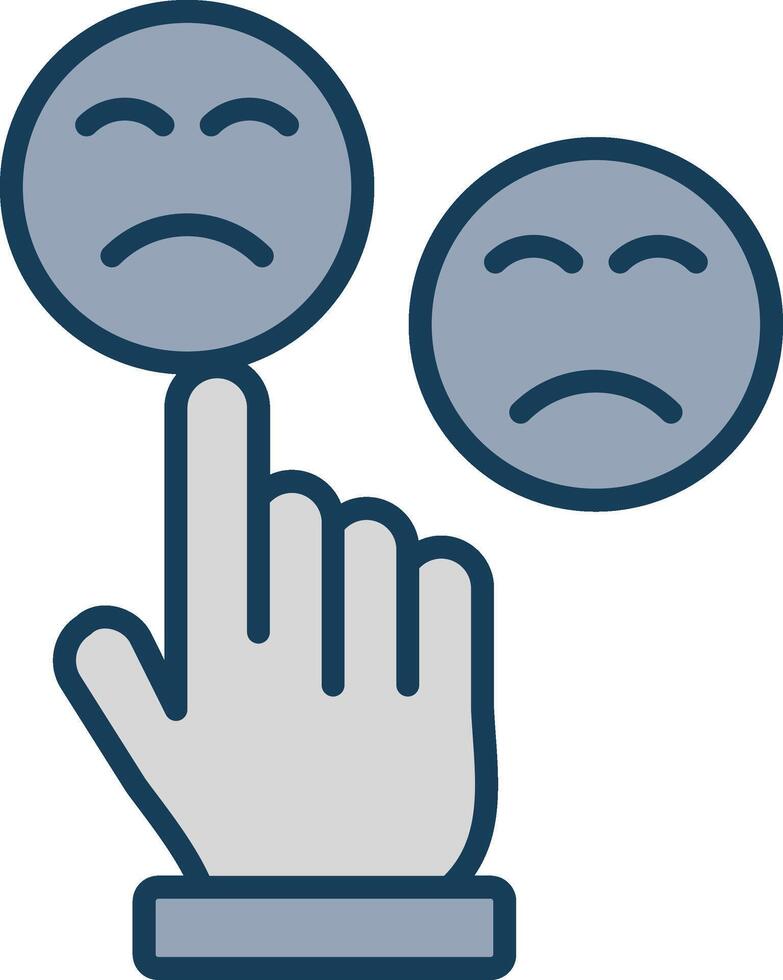 Customer Satisfaction Line Filled Grey Icon vector
