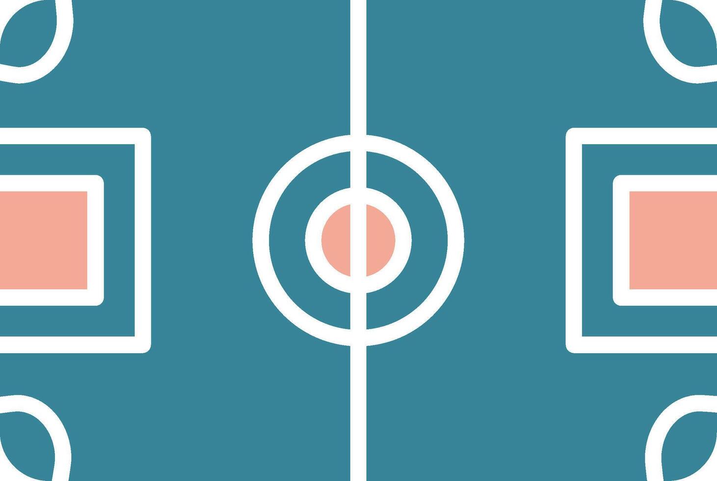 Football Field Glyph Two Color Icon vector