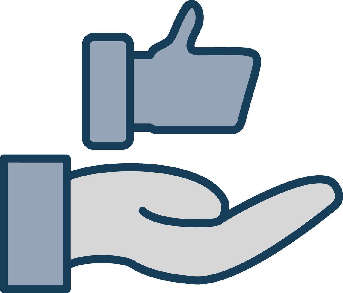Customer Satisfaction Line Filled Grey Icon vector