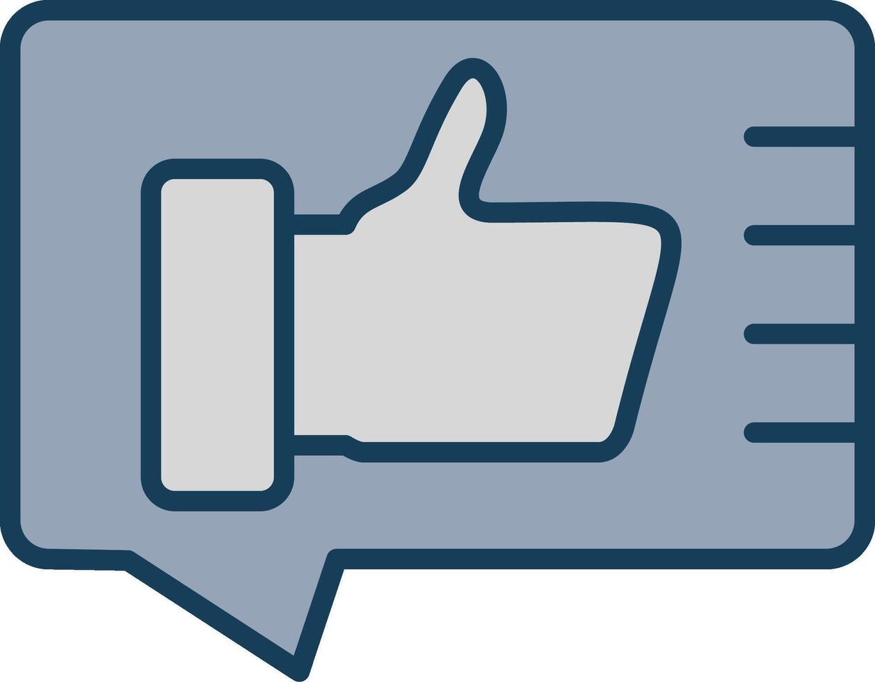 Good Feedback Line Filled Grey Icon vector