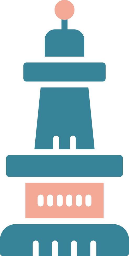 Monument Glyph Two Color Icon vector