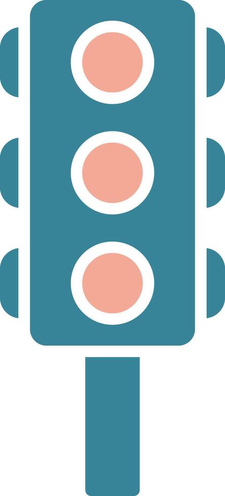 Traffic Lights Glyph Two Color Icon vector