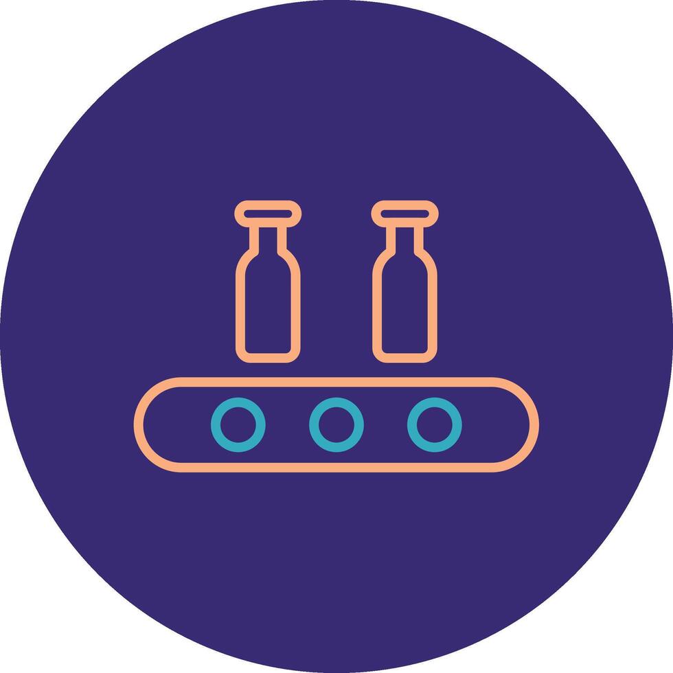 Assembly Line Two Color Circle Line Two Color Circle Icon vector