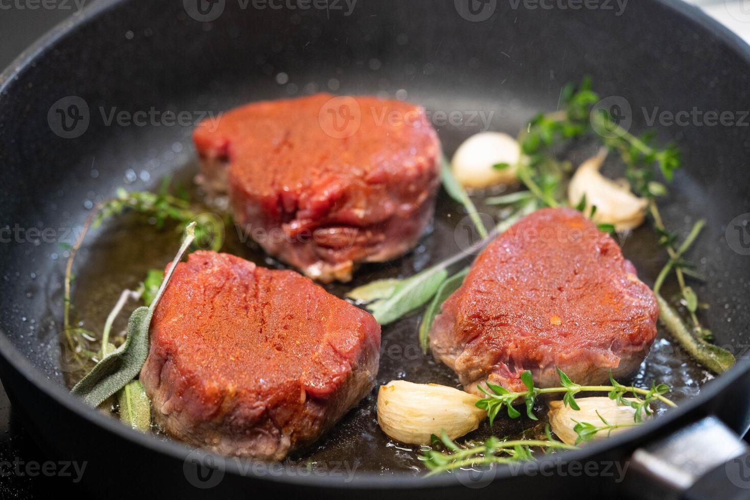 beef Steak fillet with herbs and spices photo