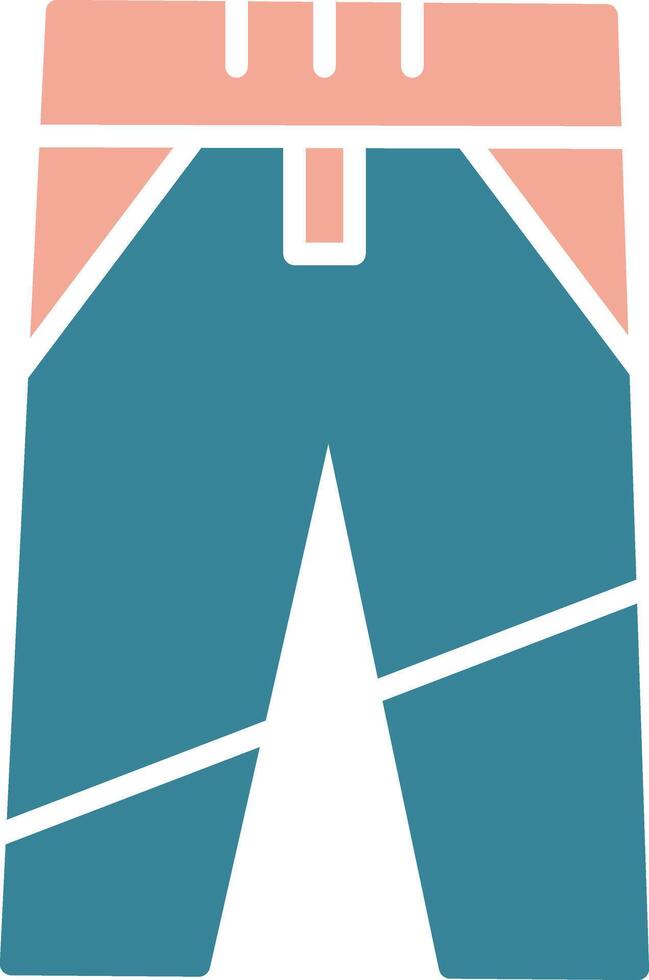 Pants Glyph Two Color Icon vector