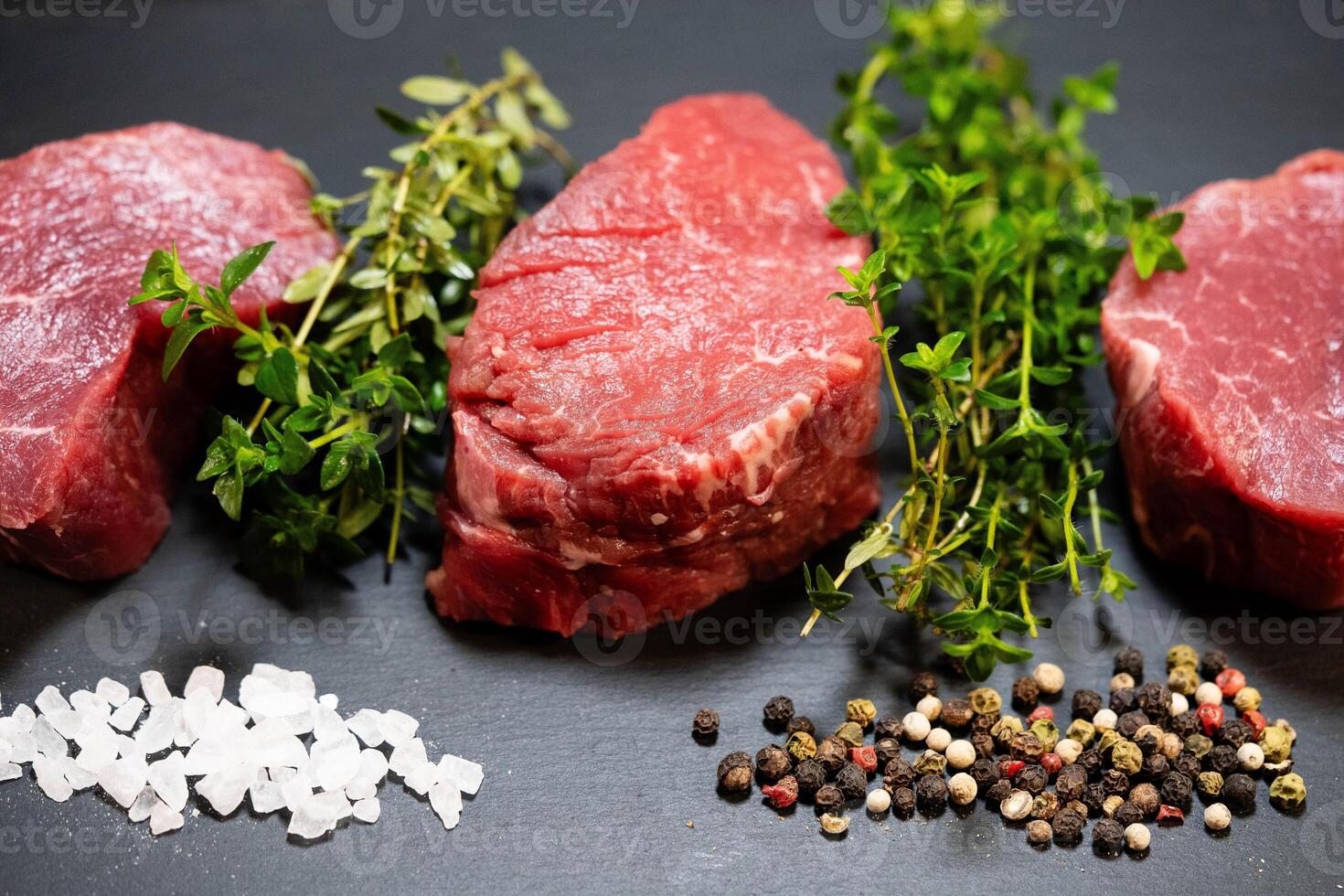 beef Steak fillet with herbs and spices photo