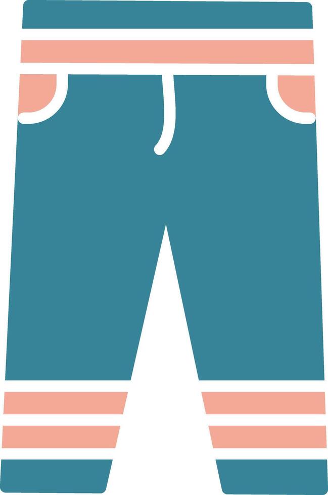 Pants Glyph Two Color Icon vector