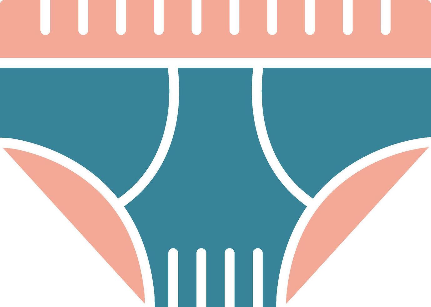 Underwear Glyph Two Color Icon vector