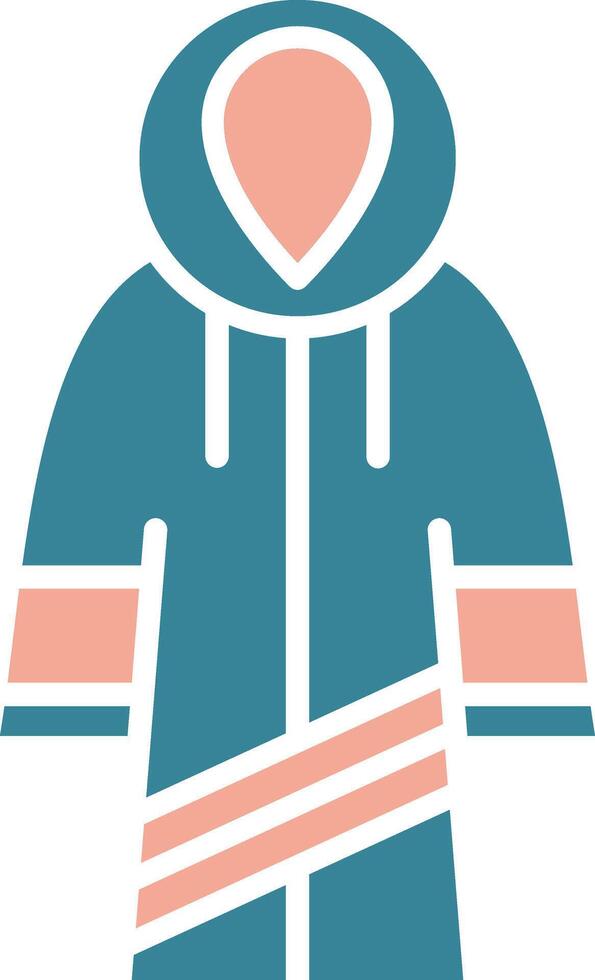 Raincoat Glyph Two Color Icon vector