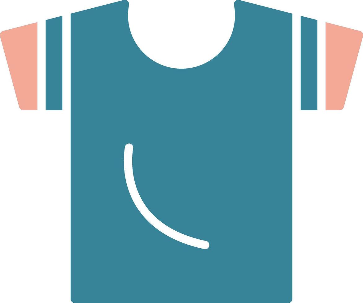 camiseta glifo icono de dos colores vector