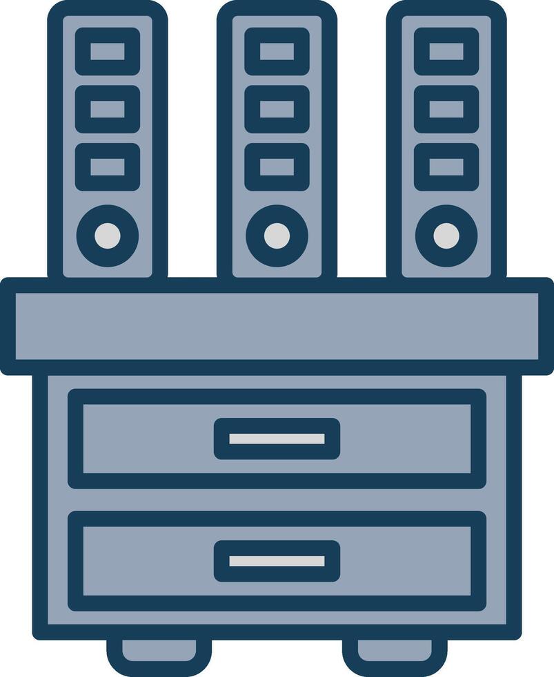 Folders Line Filled Grey Icon vector