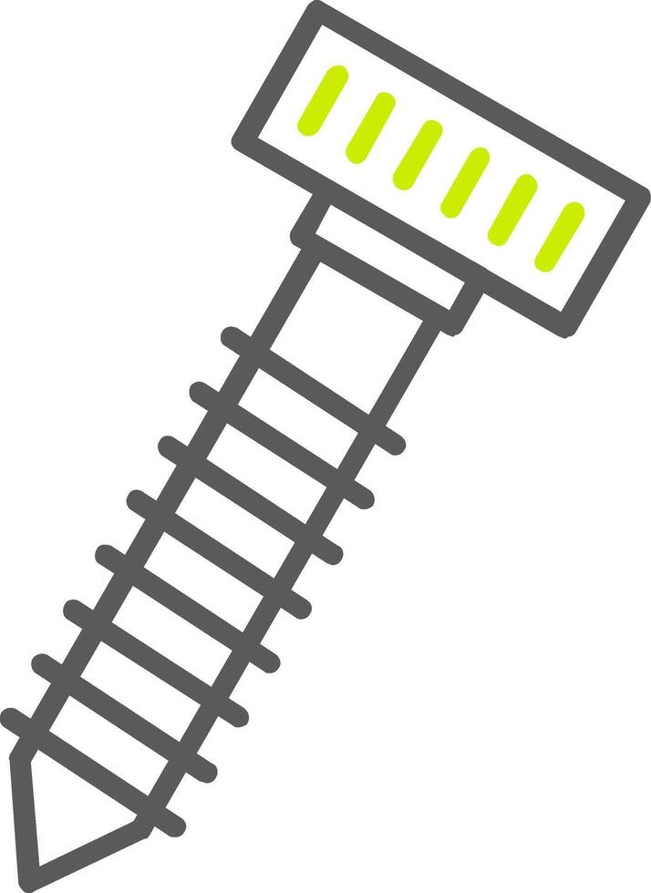 Screw Line Two Color Icon vector