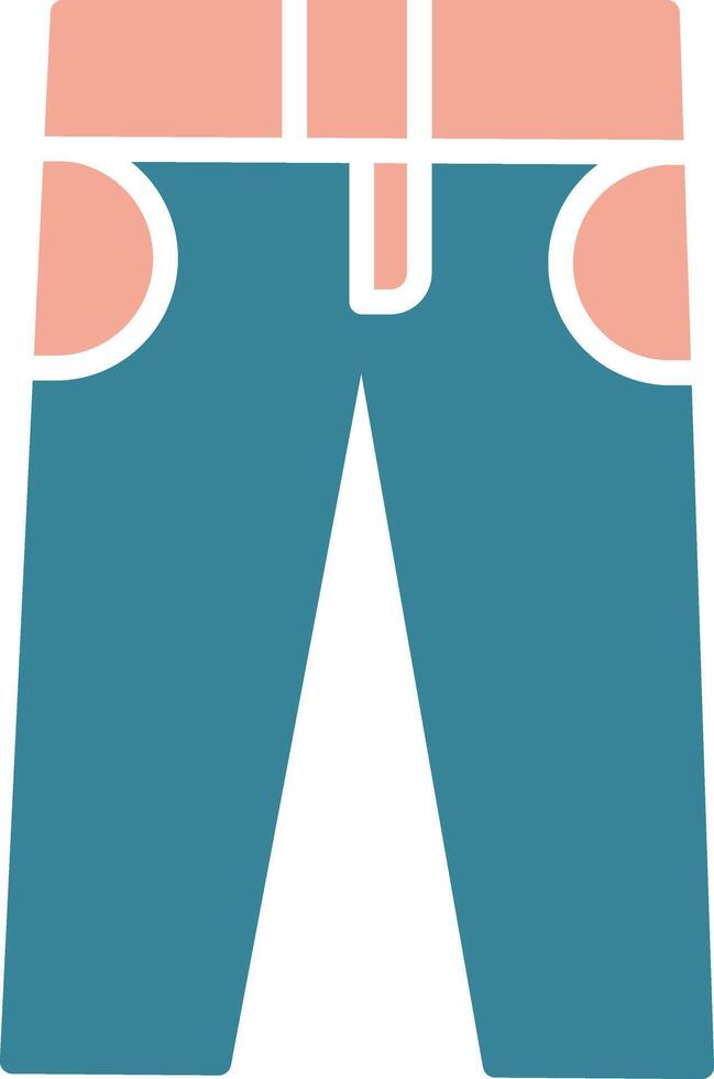 Jeans Glyph Two Color Icon vector