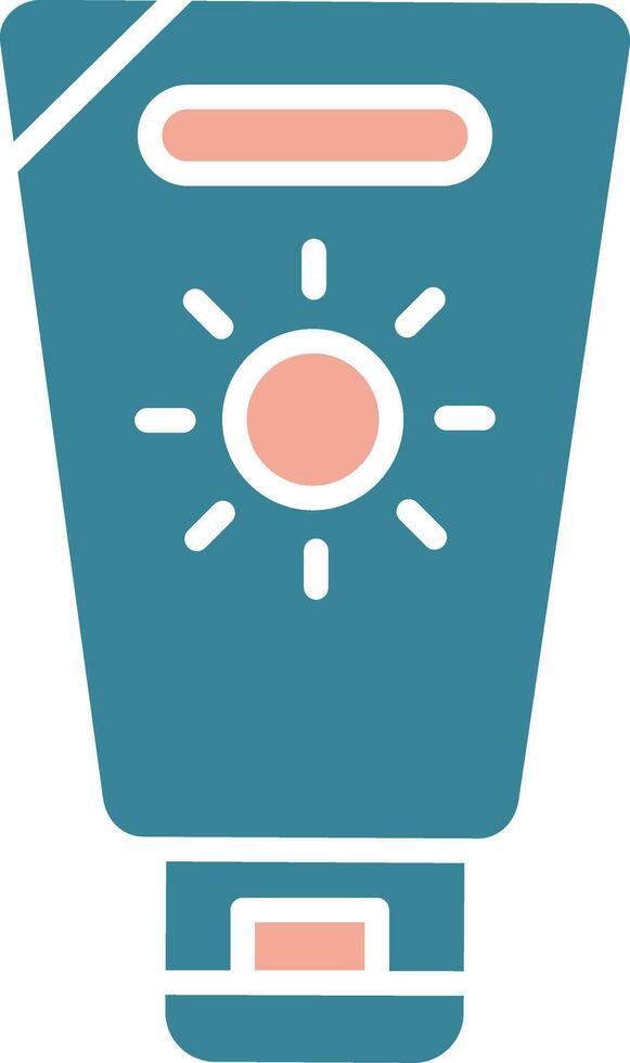 Sun Protection Glyph Two Color Icon vector