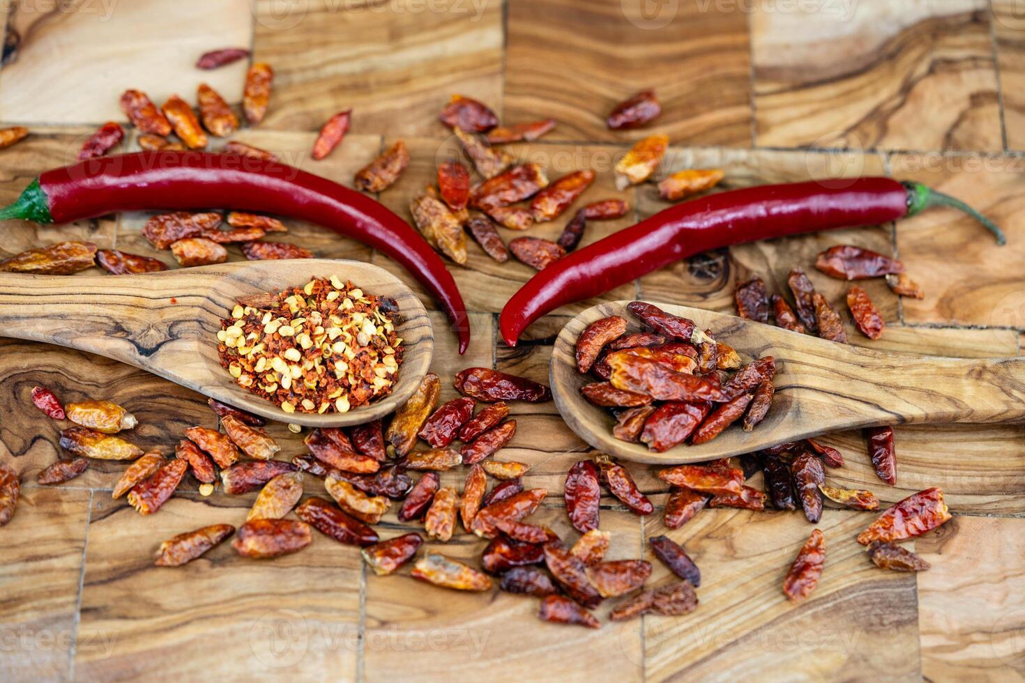 fresh and spicy red hot chilli pepper photo