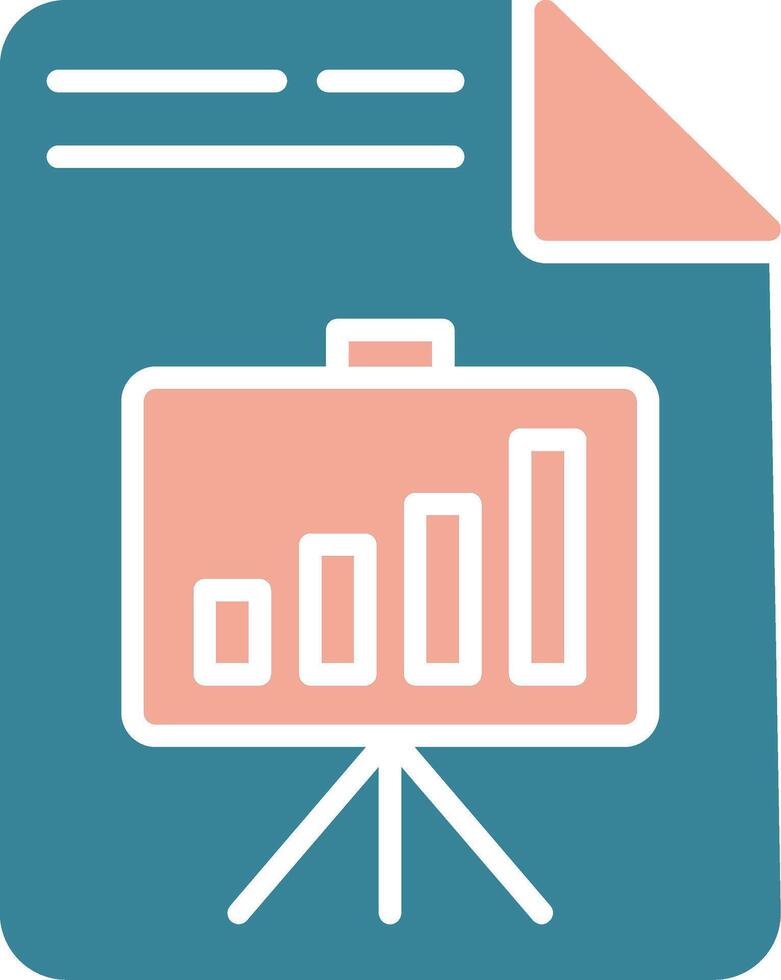Presentation Glyph Two Color Icon vector