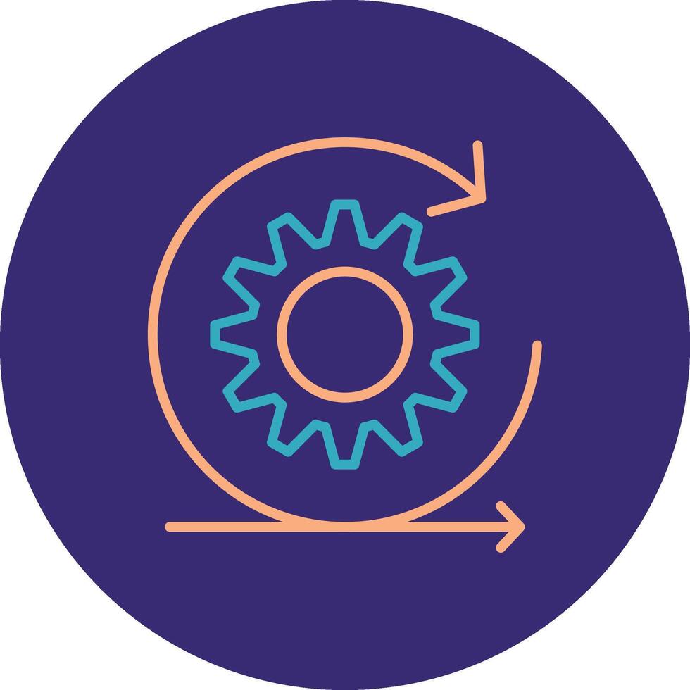 Scrum Line Two Color Circle Icon vector
