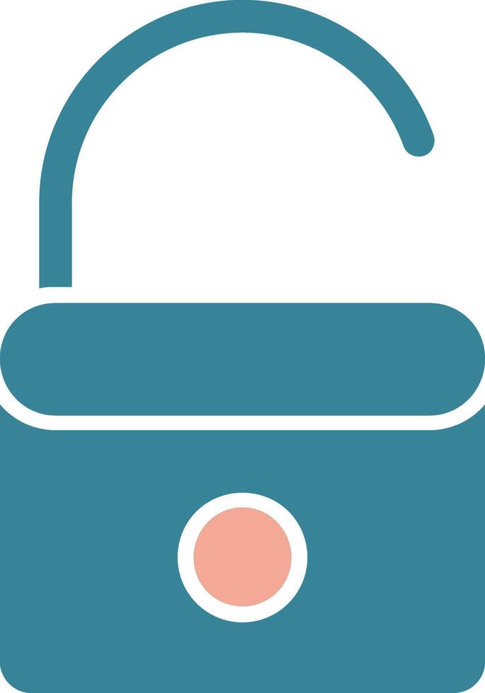 Open Lock Glyph Two Color Icon vector