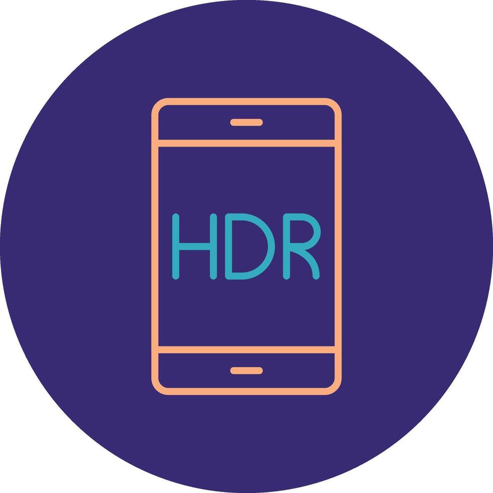 Mobile Line Two Color Circle Icon vector