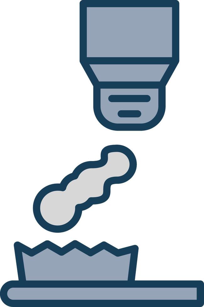 Tooth Brush Line Filled Grey Icon vector