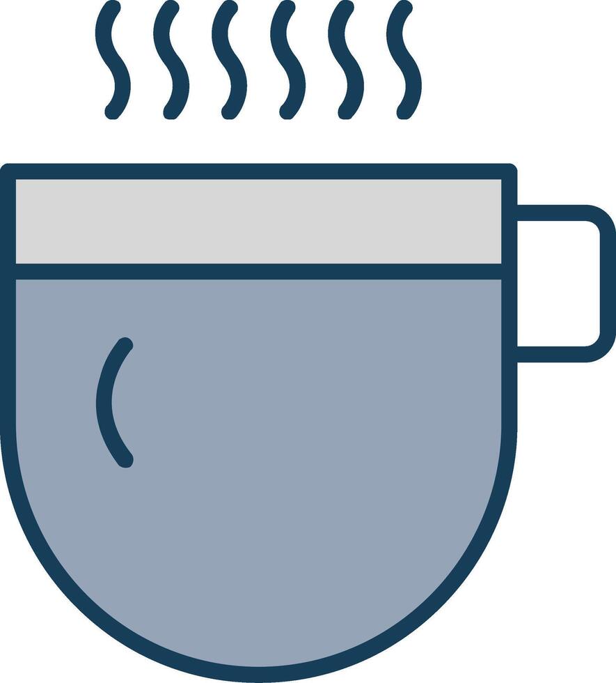 Hot Beverage Line Filled Grey Icon vector