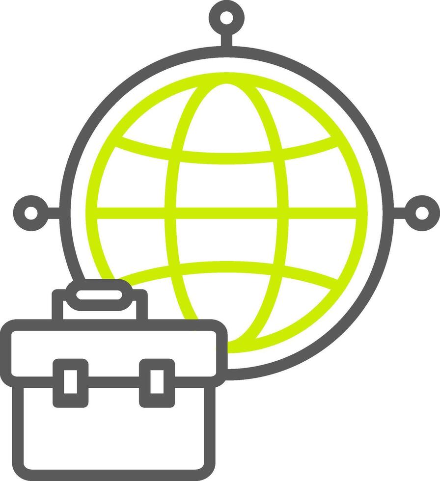 International Business Line Two Color Icon vector