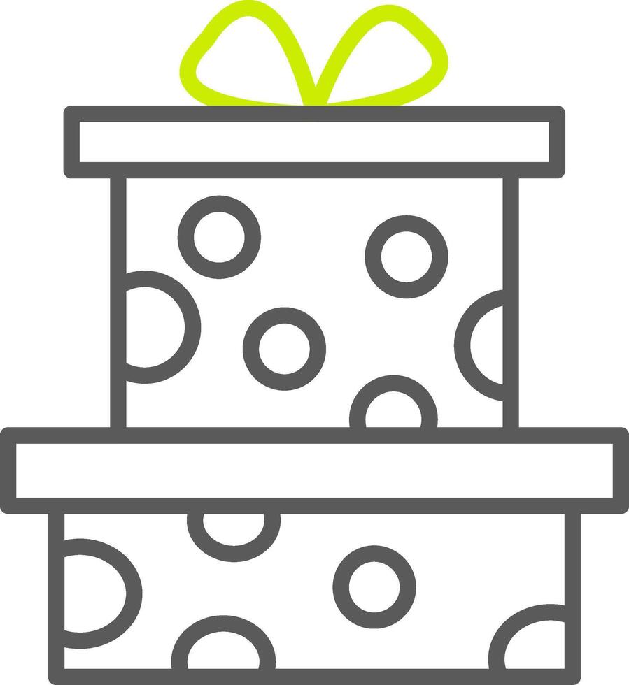 Gift Line Two Color Icon vector